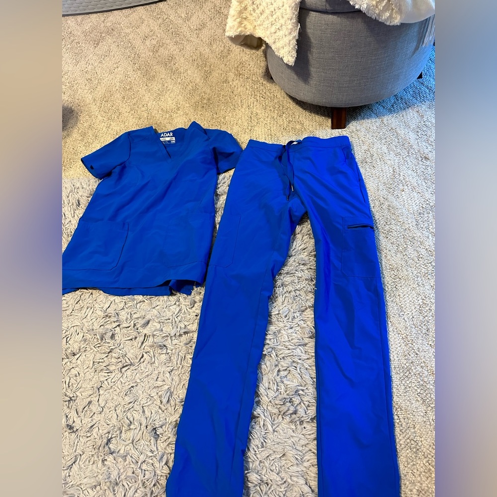 royal blue scrub set